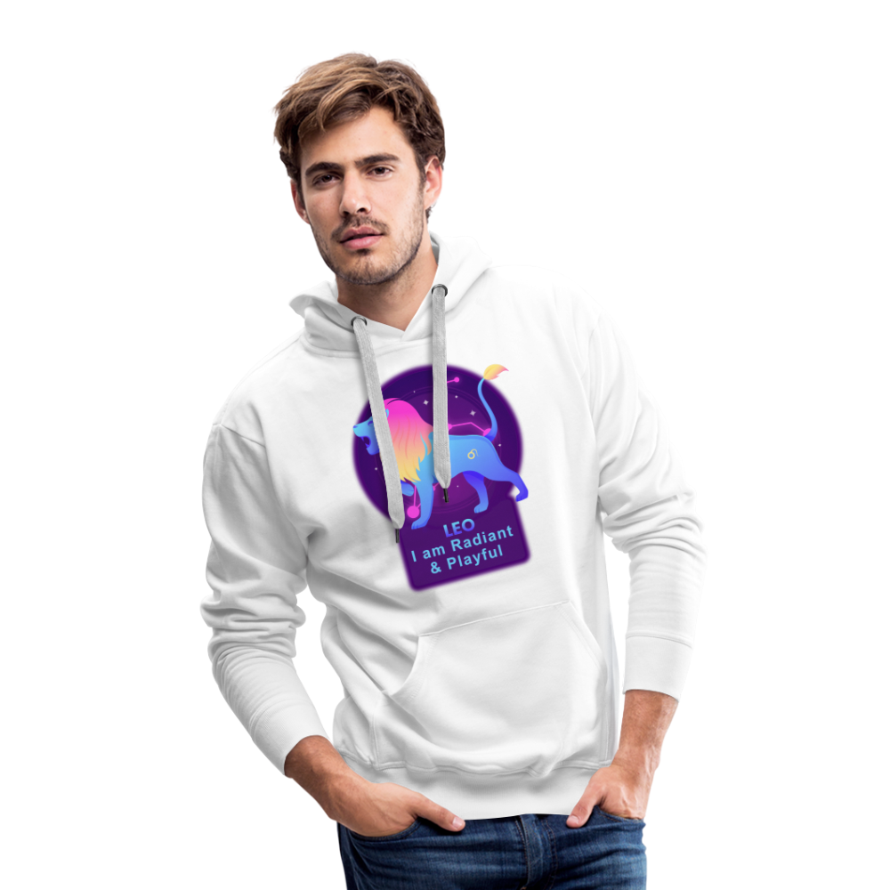 Men’s Neon Leo Premium Hoodie - white