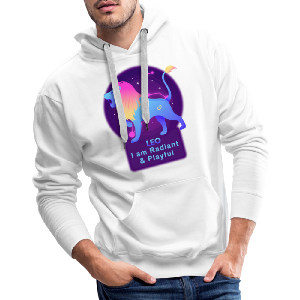 Men’s Neon Leo Premium Hoodie - white