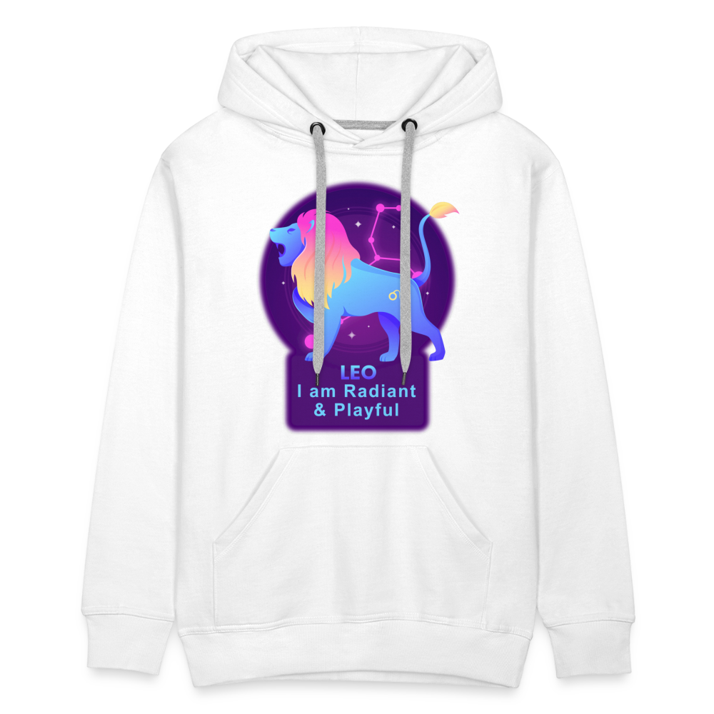 Men’s Neon Leo Premium Hoodie - white