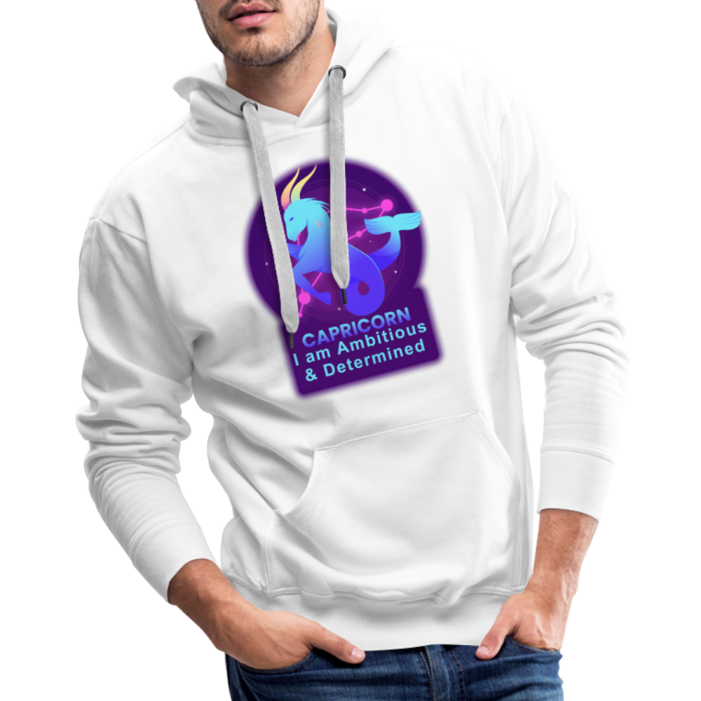 Men’s Neon Capricorn Premium Hoodie - white