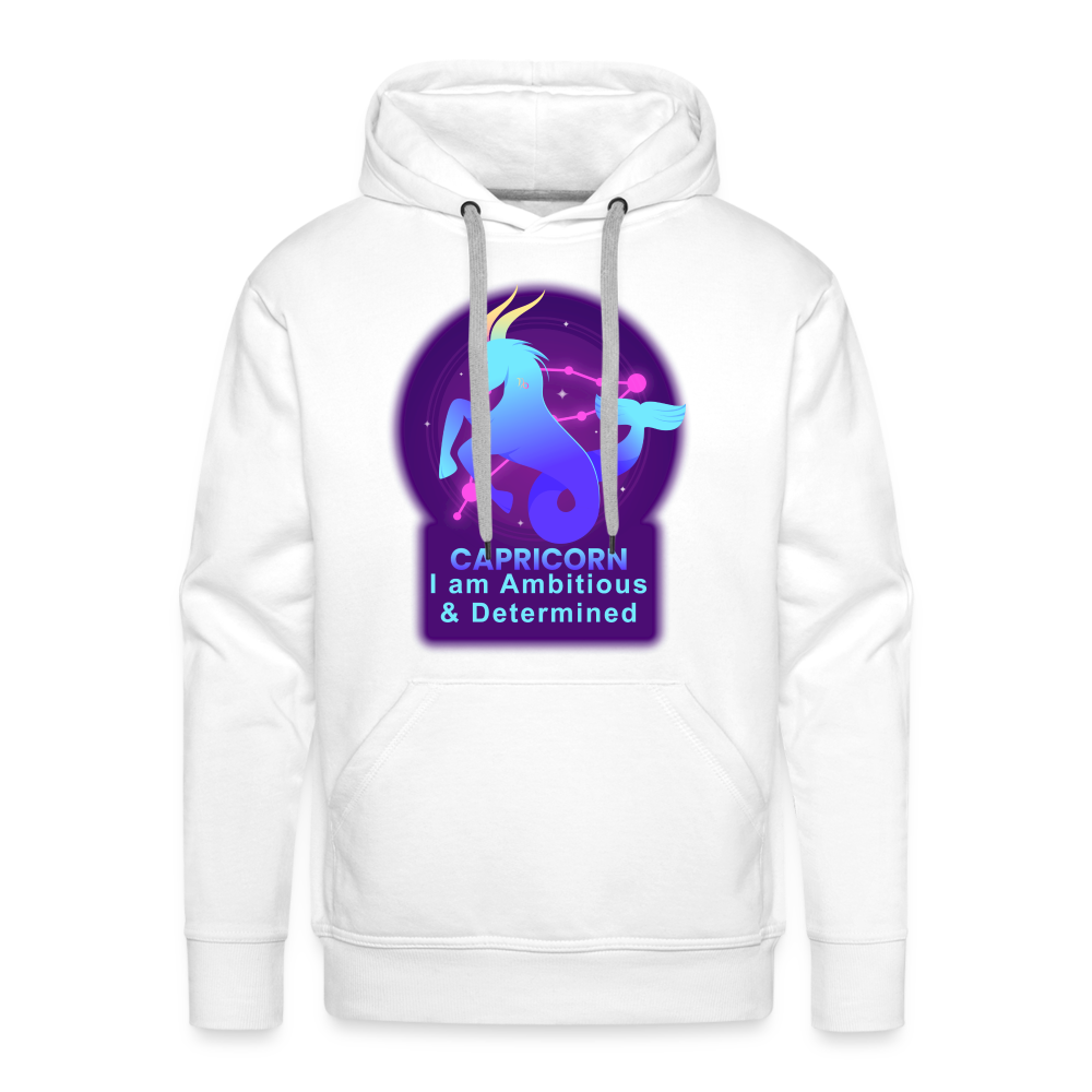 Men’s Neon Capricorn Premium Hoodie - white