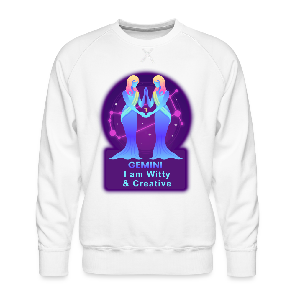 Men’s Neon Gemini Premium Sweatshirt - white