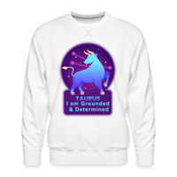 Thumbnail for Men’s Neon Taurus Premium Sweatshirt - white