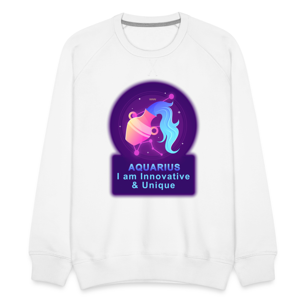 Men’s Neon Aquarius Premium Sweatshirt - white