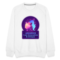 Thumbnail for Men’s Neon Aquarius Premium Sweatshirt - white