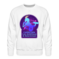 Thumbnail for Men’s Neon Capricorn Premium Sweatshirt - white