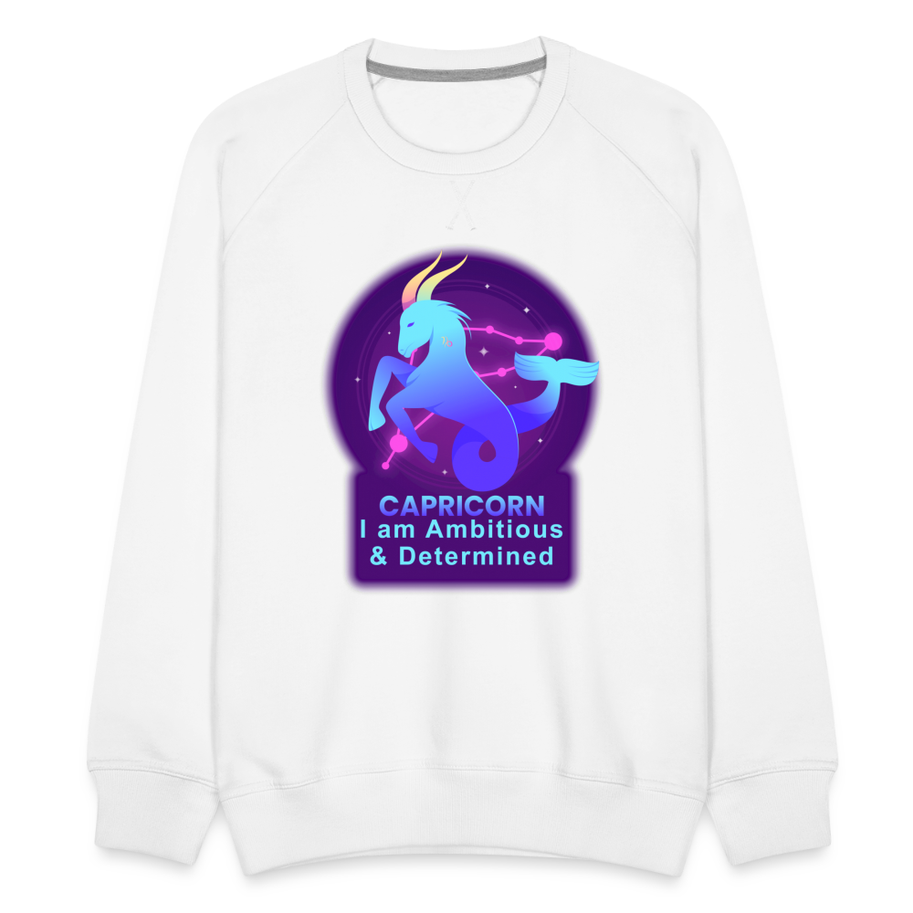 Men’s Neon Capricorn Premium Sweatshirt - white