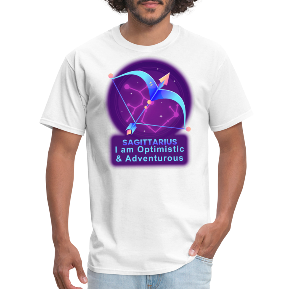 Men's Neon Sagittarius Classic T-Shirt - white