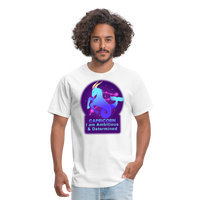 Thumbnail for Men's Neon Capricorn Classic T-Shirt - white