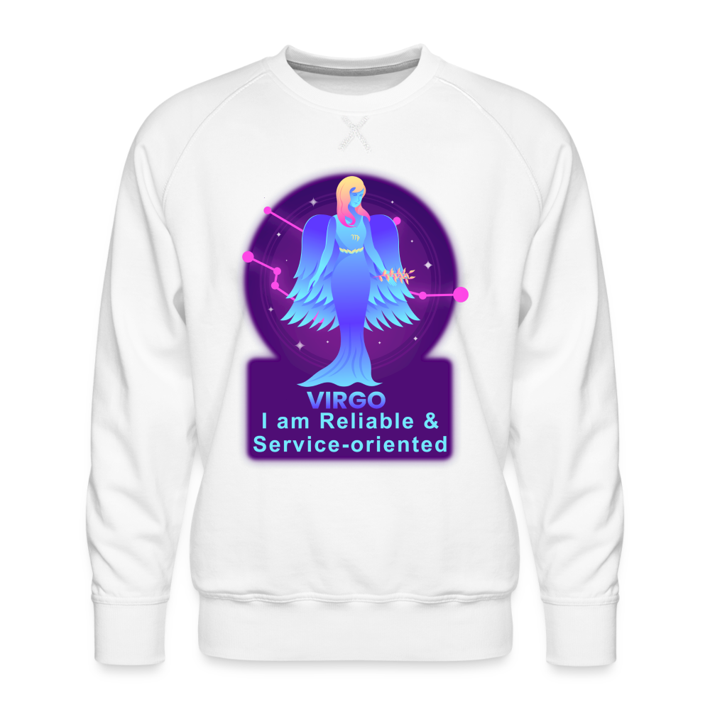 Men’s Neon Virgo Premium Sweatshirt - white