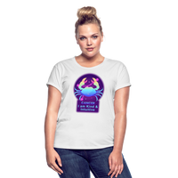 Thumbnail for Women's Neon Cancer Relaxed Fit T-Shirt - white
