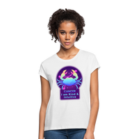 Thumbnail for Women's Neon Cancer Relaxed Fit T-Shirt - white