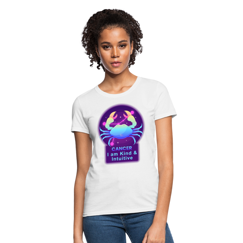 Women's Neon Cancer T-Shirt - white