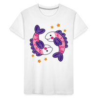 Thumbnail for Toddler Zany Pisces Premium Organic T-Shirt - white