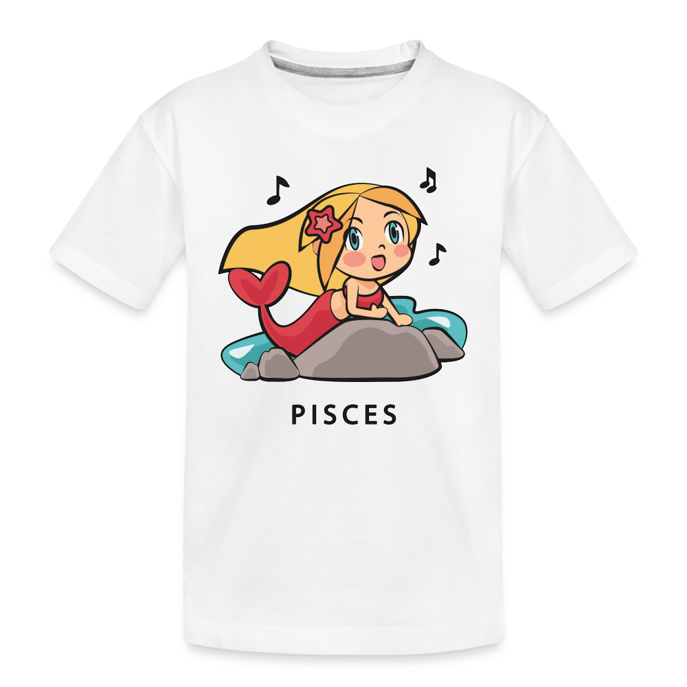 Toddler Sweet Astro Pisces Premium Organic T-Shirt - white