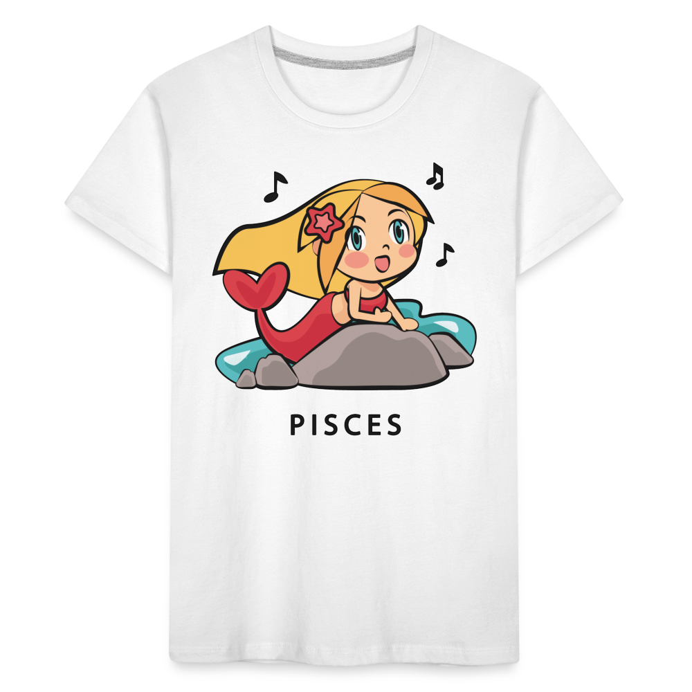 Toddler Sweet Astro Pisces Premium Organic T-Shirt - white