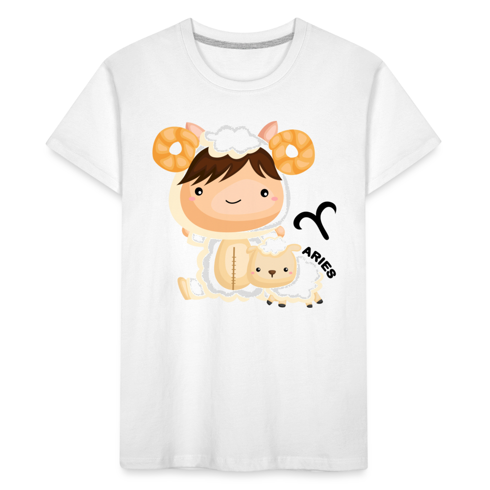 Toddler Astro Girl Aries Premium Organic T-Shirt - white