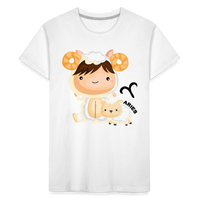 Thumbnail for Toddler Astro Girl Aries Premium Organic T-Shirt - white