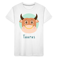 Thumbnail for Toddler Astro Toon Taurus Premium Organic T-Shirt - white