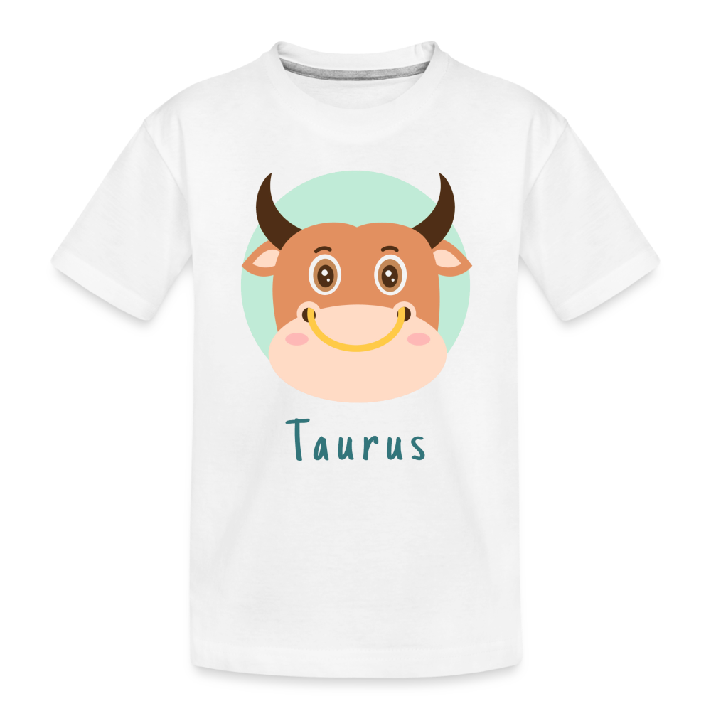Toddler Astro Toon Taurus Premium Organic T-Shirt - white