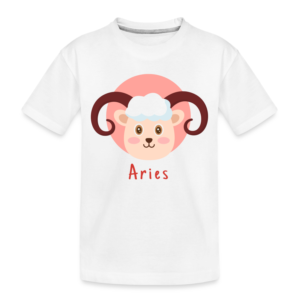 Toddler Astro Toon Aries Premium Organic T-Shirt - white