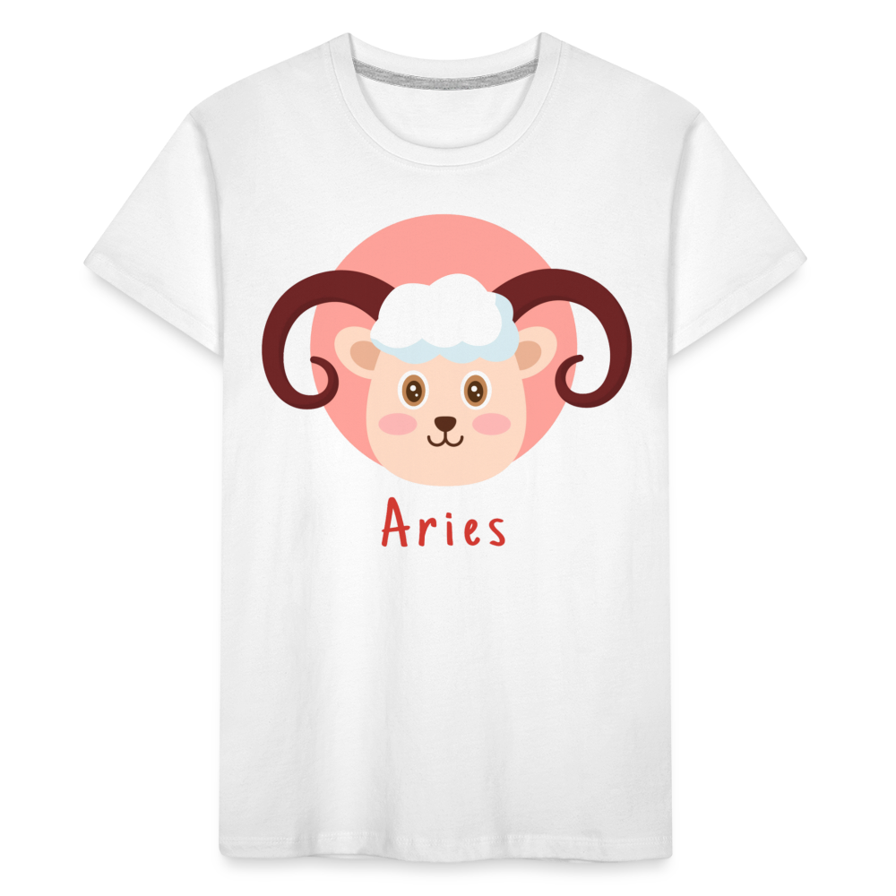 Toddler Astro Toon Aries Premium Organic T-Shirt - white