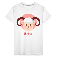 Thumbnail for Toddler Astro Toon Aries Premium Organic T-Shirt - white