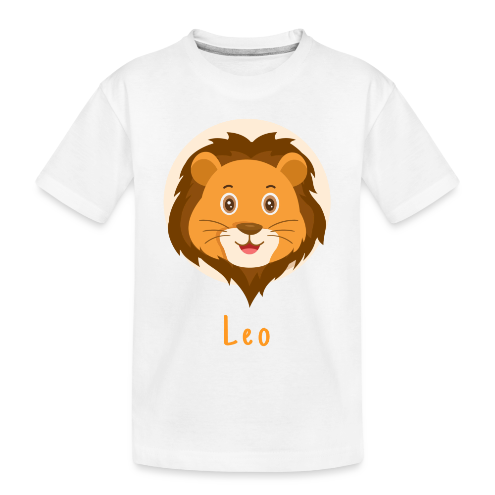 Toddler Astro Toon Leo Premium Organic T-Shirt - white