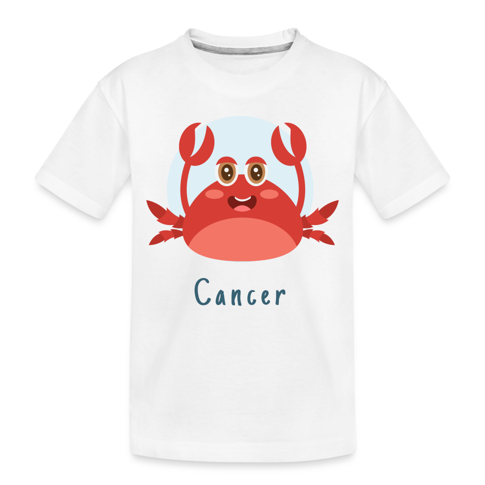 Toddler Astro Toon Cancer Premium Organic T-Shirt - white