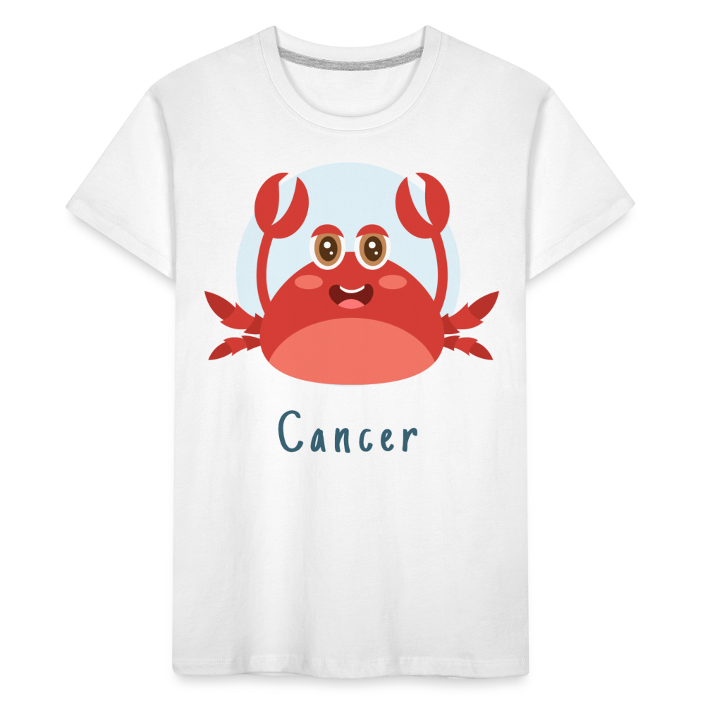 Toddler Astro Toon Cancer Premium Organic T-Shirt - white