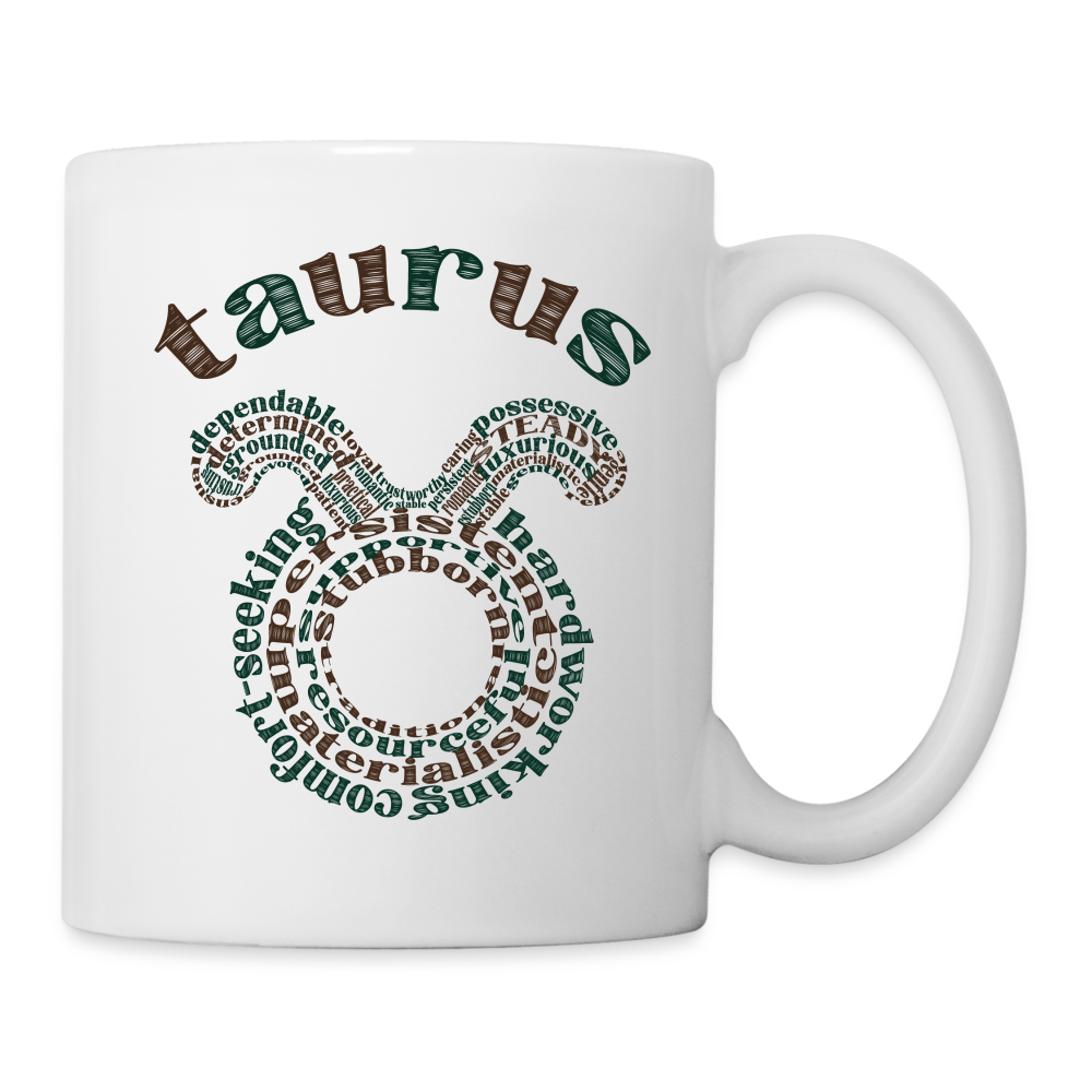 Power Words Taurus Coffee/Tea Mug - white