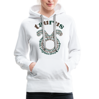 Thumbnail for Women's Power Words Taurus Premium Hoodie - white