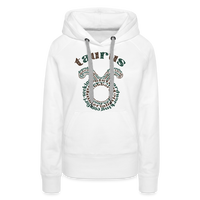 Thumbnail for Women's Power Words Taurus Premium Hoodie - white