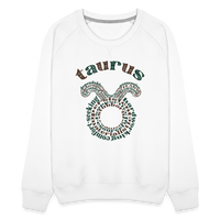 Thumbnail for Women's Power Words Taurus Premium Sweatshirt - white