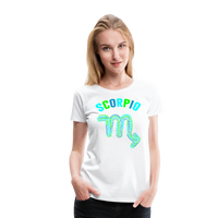 Thumbnail for Women's Power Words Scorpio Premium T-Shirt - white