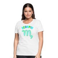 Thumbnail for Women's Power Words Scorpio Premium T-Shirt - white