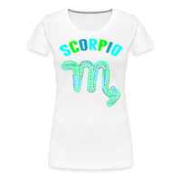 Thumbnail for Women's Power Words Scorpio Premium T-Shirt - white