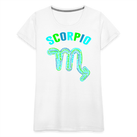 Thumbnail for Women's Power Words Scorpio Premium T-Shirt - white