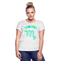Thumbnail for Women's Power Words Scorpio Relaxed Fit T-Shirt - white