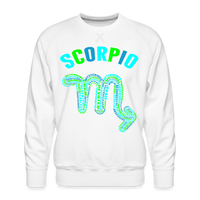 Thumbnail for Men's Power Words Scorpio Premium Sweatshirt - white