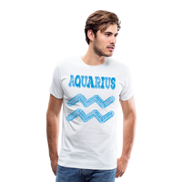 Thumbnail for Men's Power Words Aquarius Premium T-Shirt - white