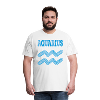 Thumbnail for Men's Power Words Aquarius Premium T-Shirt - white