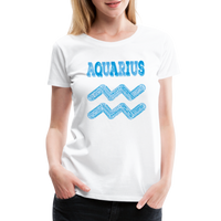 Thumbnail for Women's Power Words Aquarius Premium T-Shirt - white