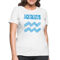 Thumbnail for Women's Power Words Aquarius T-Shirt - white