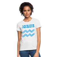 Thumbnail for Women's Power Words Aquarius T-Shirt - white