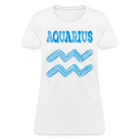 Thumbnail for Women's Power Words Aquarius T-Shirt - white