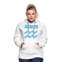 Thumbnail for Women's Power Words Aquarius Premium Hoodie - white