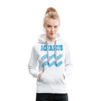 Thumbnail for Women's Power Words Aquarius Premium Hoodie - white