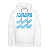 Thumbnail for Men's Power Words Aquarius Premium Hoodie - white