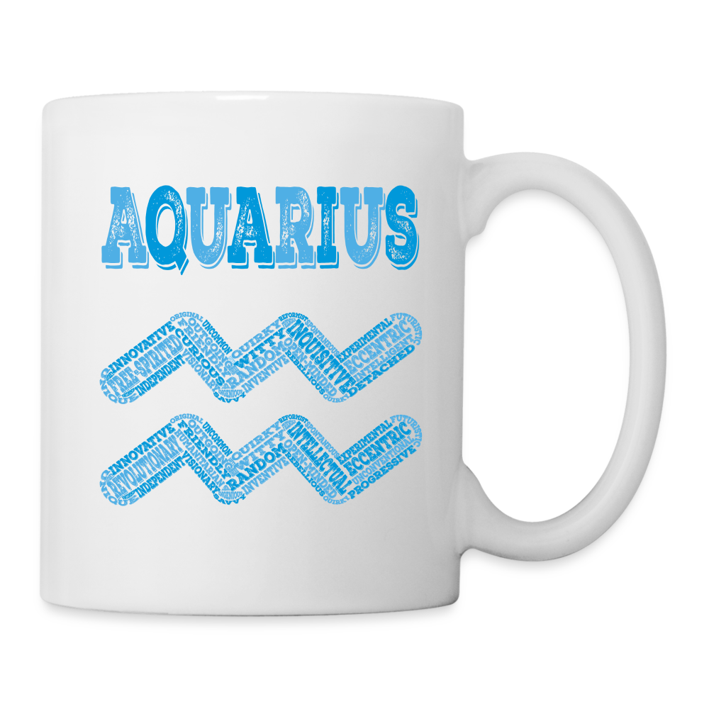 Power Words Aquarius Coffee/Tea Mug - white